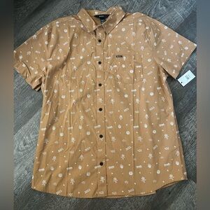 RVCA Kimura Short Sleeve Button Down Shirt- Size XL